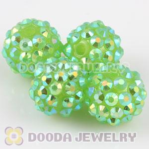 Wholesale 12mm Basketball Wives Resin Rhinestone Ball Beads For Earrings