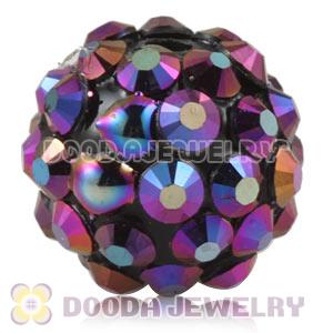 12mm Basketball Wives Resin Rhinestone Ball Beads Wholesale 
