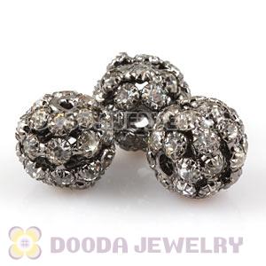14mm Alloy Black Basketball Wives Crystal Beads Wholesale 