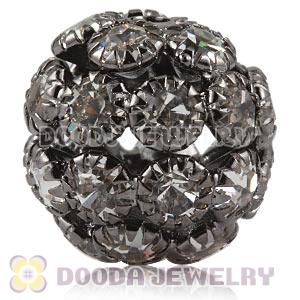16mm Alloy Black Basketball Wives Crystal Beads Wholesale 