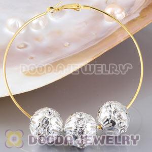 17mm Alloy Crystal Beads For Basketball Wives Earrings Wholesale 