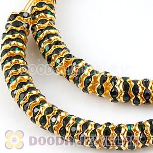 70mm Gold Basketball Wives Crystal Spacer Hoop Earrings Wholesale 