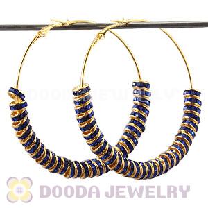 70mm Basketball Wives Crystal Spacer Hoop Earrings Wholesale 