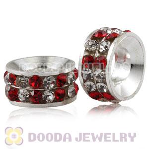 10mm Alloy Basketball Wives Crystal Spacer Beads Wholesale