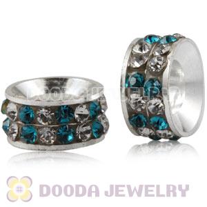 10mm Alloy Basketball Wives Crystal Spacer Beads Wholesale