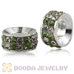 10mm Alloy Basketball Wives Crystal Spacer Beads Wholesale