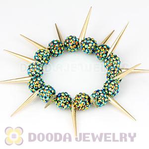 12mm Resin Beads Basketball Wives Inspired Spike Bracelets Wholesale