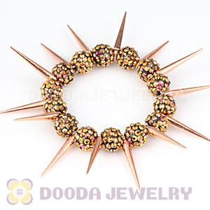12mm Resin Beads Basketball Wives Inspired Spike Bracelets Wholesale
