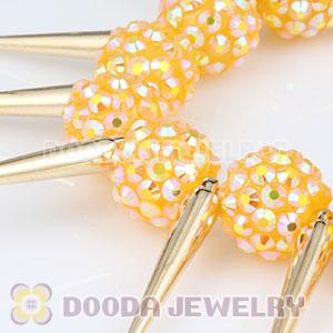12mm Yellow Resin Beads Basketball Wives Inspired Spike Bracelets Wholesale