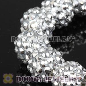 12mm Silver Resin Beads Basketball Wives Bracelets Wholesale