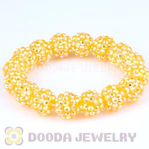 12mm Yellow Resin Beads Basketball Wives Bracelet Wholesale