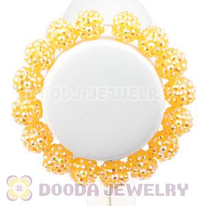 12mm Yellow Resin Beads Basketball Wives Bracelet Wholesale