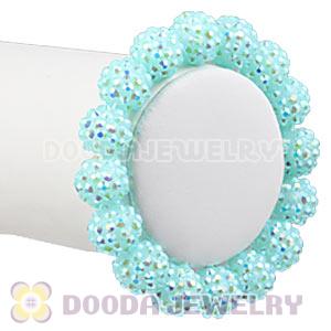 12mm Cyan Resin Beads Basketball Wives Bracelet Wholesale
