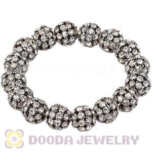 14mm Black Rhinestone Basketball Wives Bracelets Wholesale