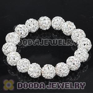 14mm Silver Rhinestone Basketball Wives Bracelets Wholesale