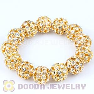 16mm Gold Rhinestone Basketball Wives Bracelets Wholesale