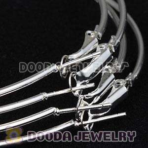 80mm Silver Plated Basketball Wives Plain Hoop Earrings Wholesale