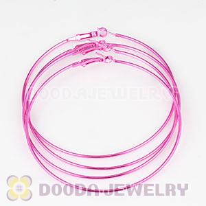 80mm Plated Peach Basketball Wives Plain Hoop Earrings Wholesale