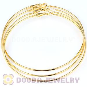 90mm Gold Plated Basketball Wives Plain Hoop Earrings Wholesale