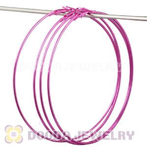 90mm Peach Plated Basketball Wives Plain Hoop Earrings Wholesale
