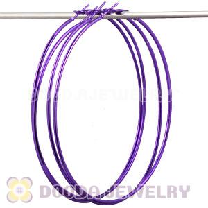 90mm Purple Plated Basketball Wives Plain Hoop Earrings Wholesale