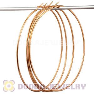 90mm Plated Yellow Basketball Wives Plain Hoop Earrings Wholesale