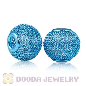 16mm Basketball Wives Blue Mesh Beads Wholesale