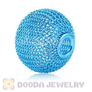 25mm Basketball Wives Wire Blue Mesh Balls Beads Wholesale