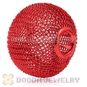 30mm Large Red Mesh Ball Beads For  Basketball Wives Hoop Earrings