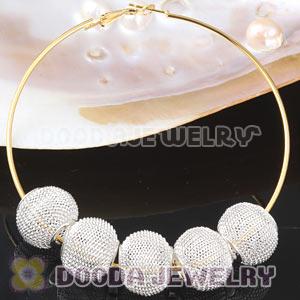 Wholesale 18mm Silver Basketball Wives Mesh Beads Cheap 