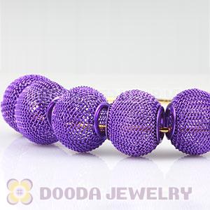 Wholesale 18mm Basketball Wives Purple Mesh Beads 