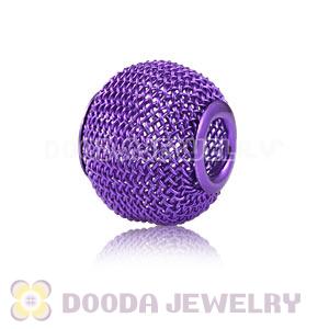 Wholesale 18mm Basketball Wives Purple Mesh Beads Cheap 