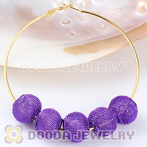 Wholesale 18mm Basketball Wives Purple Mesh Beads Cheap 