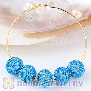 Wholesale 18mm Basketball Wives Blue Mesh Beads Cheap 
