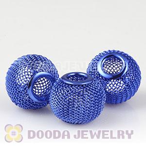Wholesale 18mm Blue Basketball Wives Mesh Beads 