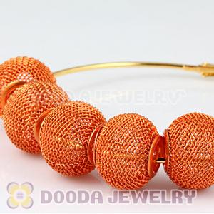 Wholesale 18mm Orange Basketball Wives Mesh Beads 