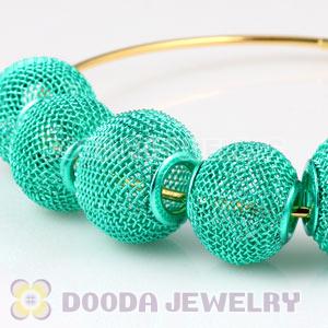 Wholesale 18mm Green Basketball Wives Mesh Beads 