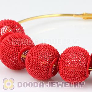 Wholesale 18mm Red Basketball Wives Mesh Beads 