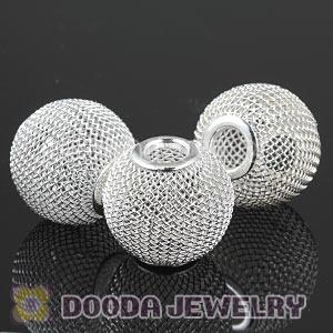 Wholesale 20mm Silver Basketball Wives Mesh Beads 