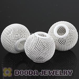 Wholesale 20mm White Basketball Wives Mesh Beads 