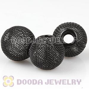 Wholesale 20mm Black Basketball Wives Mesh Beads 