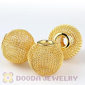Wholesale 20mm Gold Basketball Wives Mesh Beads 