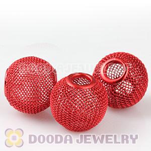 Wholesale 20mm Red Basketball Wives Mesh Beads 