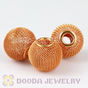 Wholesale 20mm Gold Basketball Wives Mesh Beads For Hoop Earrings 