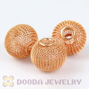Wholesale 25mm Gold Basketball Wives Mesh Beads For Hoop Earrings 