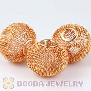 Wholesale 30mm Gold Basketball Wives Mesh Beads For Hoop Earrings 