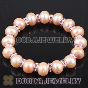 10mm Natural Freshwater Pearl Basketball Wives Bracelets Wholesale