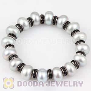 10mm Natural Freshwater Pearl Basketball Wives Bracelets Wholesale