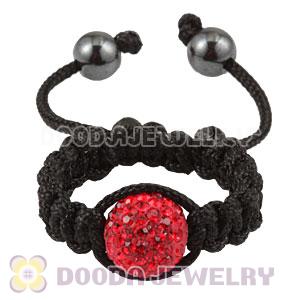 Handmade Style Macrame Rings With Red Czech Crystal Wholesale