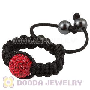Handmade Style Macrame Rings With Red Czech Crystal Wholesale